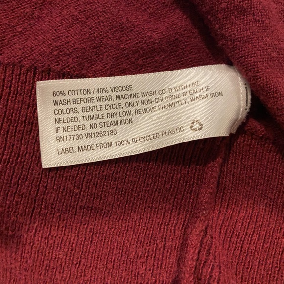 Cat & Jack Girls Size 10/12 Burgundy Cardigan - Picture 7 of 7